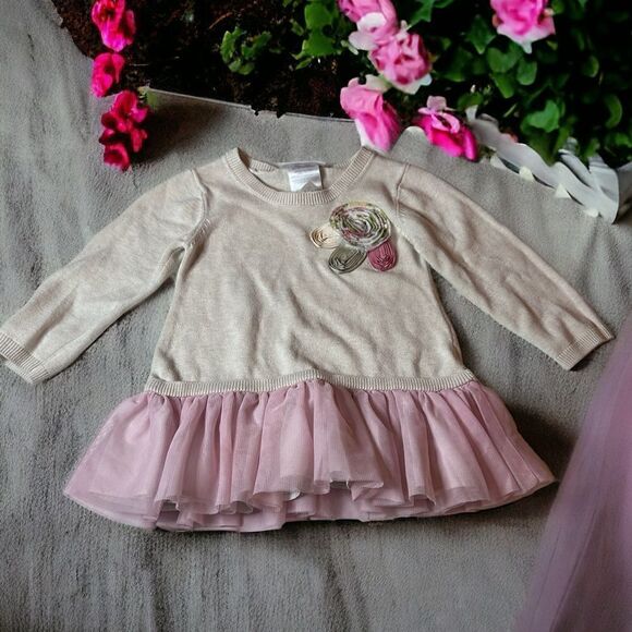 Bonnie Baby Tulle Sweater Dress 24 Months - Picture 1 of 4